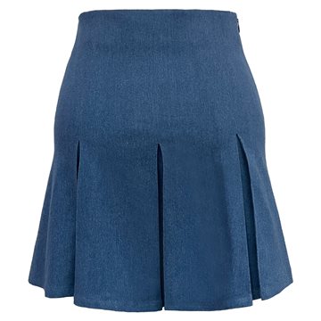 Liberté - Asta Plisse Skirt - Blue Denim